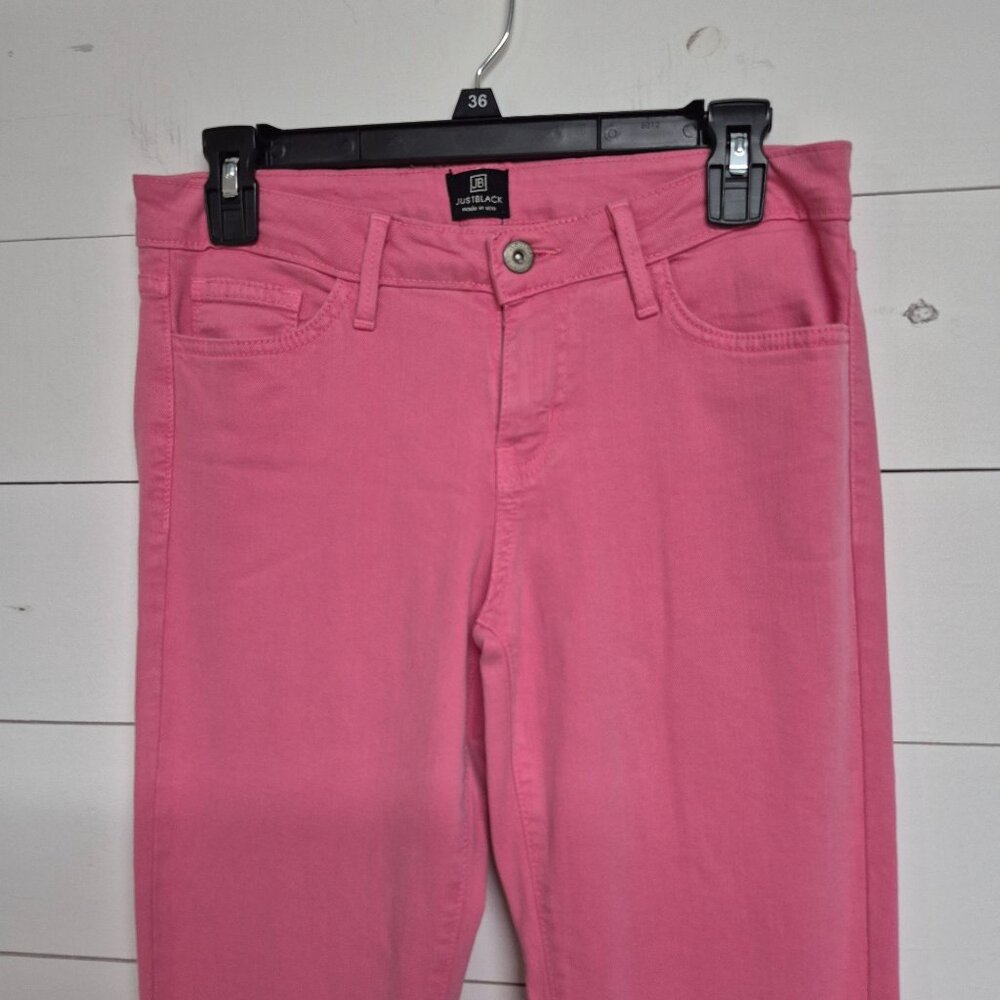 JustBlack Womens Skinny Pink Denim Jeans Mid-Rise Size 29 Made In USA - Picture 2 of 7